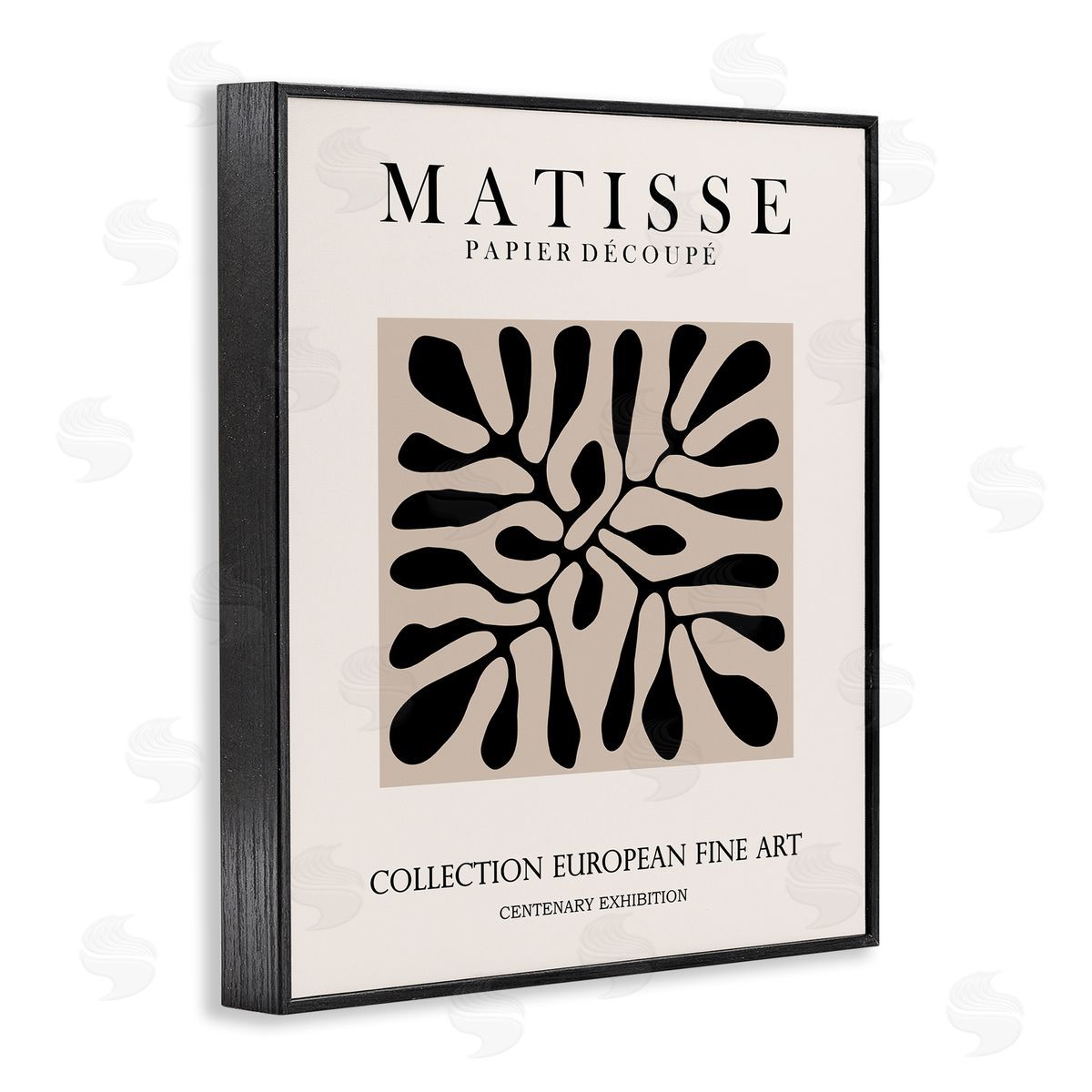 Ros Ruseva Matisse Leaves Foliage Abstract Silhouette Exhibition Black Framed Giclee Wall Art Print
