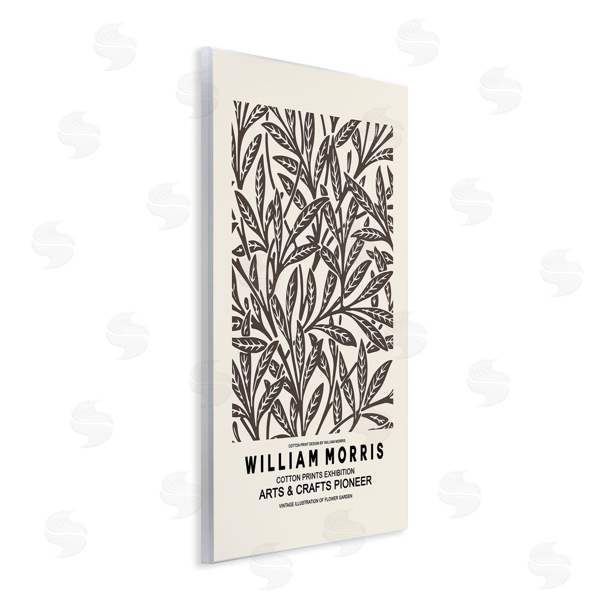 Ros Ruseva Neutral Plant Leaves Pattern Text Flyer Exhibition  Wall Plaque Art Print