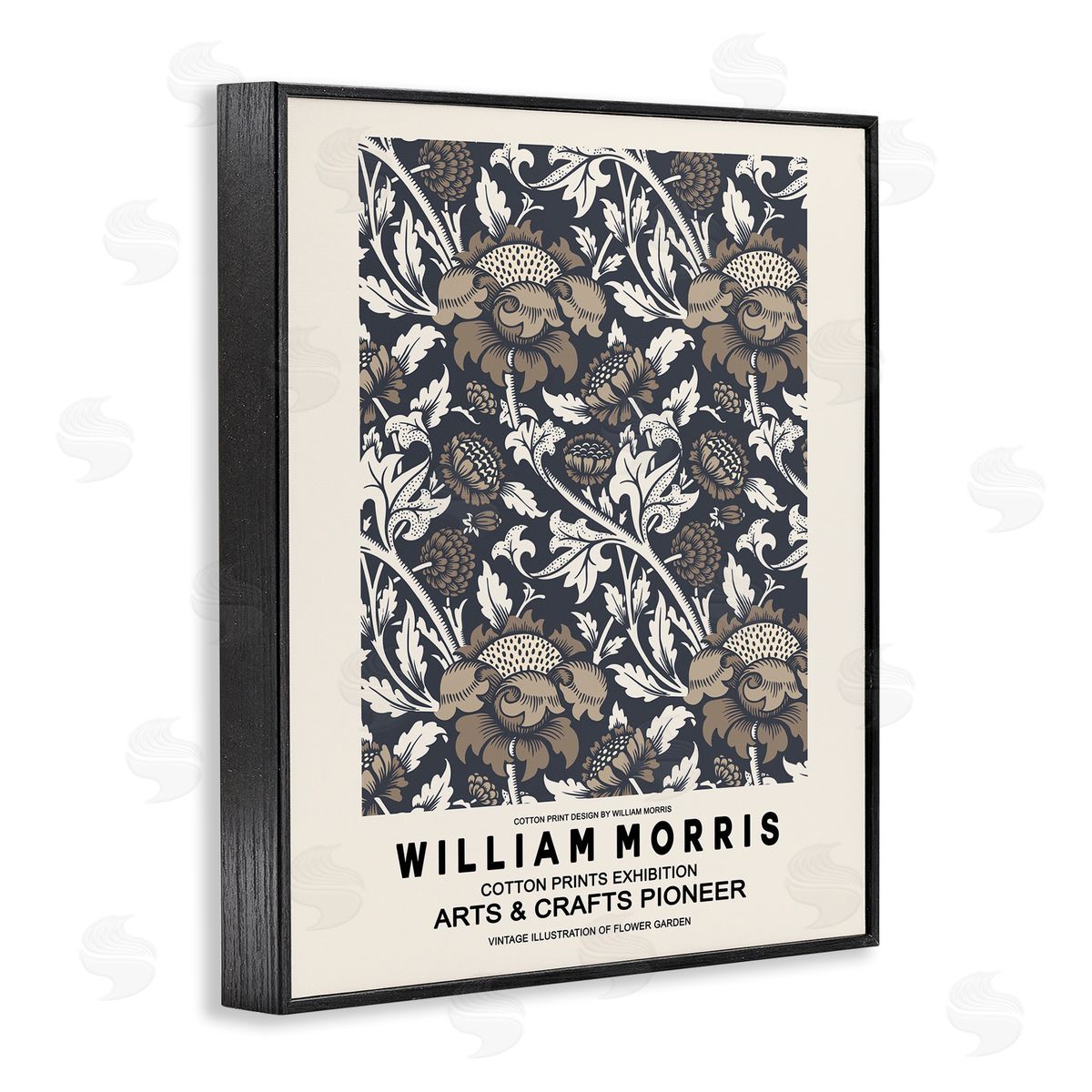 Ros Ruseva Neutral Tones Detailed Brown Botanicals Flowers  Black Framed Giclee Wall Art Print