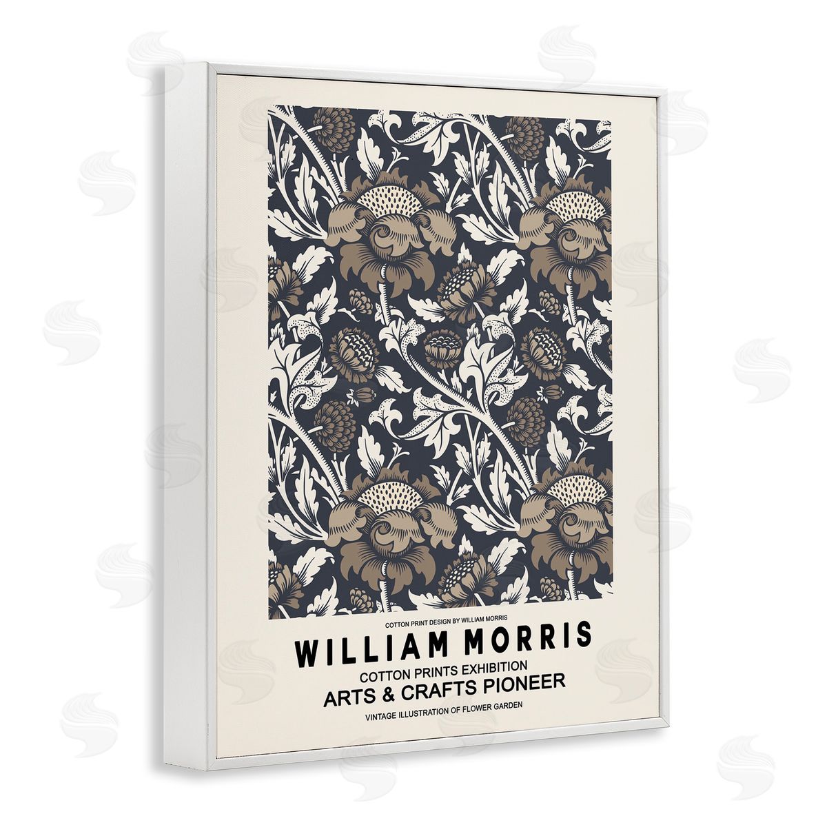 Ros Ruseva Neutral Tones Detailed Brown Botanicals Flowers  White Framed Giclee Wall Art Print