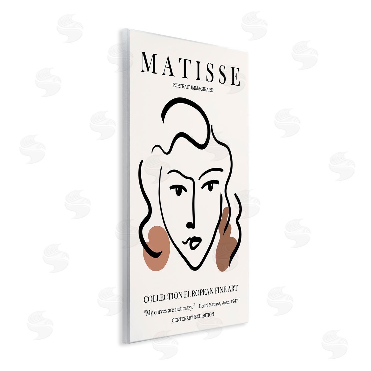 Ros Ruseva Curves Not Crazy Matisse Exhibition Woman Face Lines  Wall Plaque Art Print