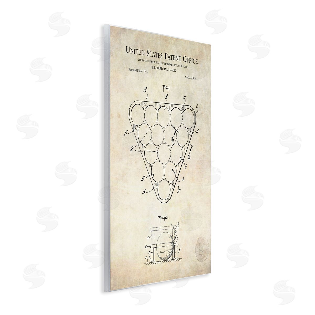 Karl Hronek Vintage Billiards Pool Game Diagram Blueprint Wall Plaque Art Print