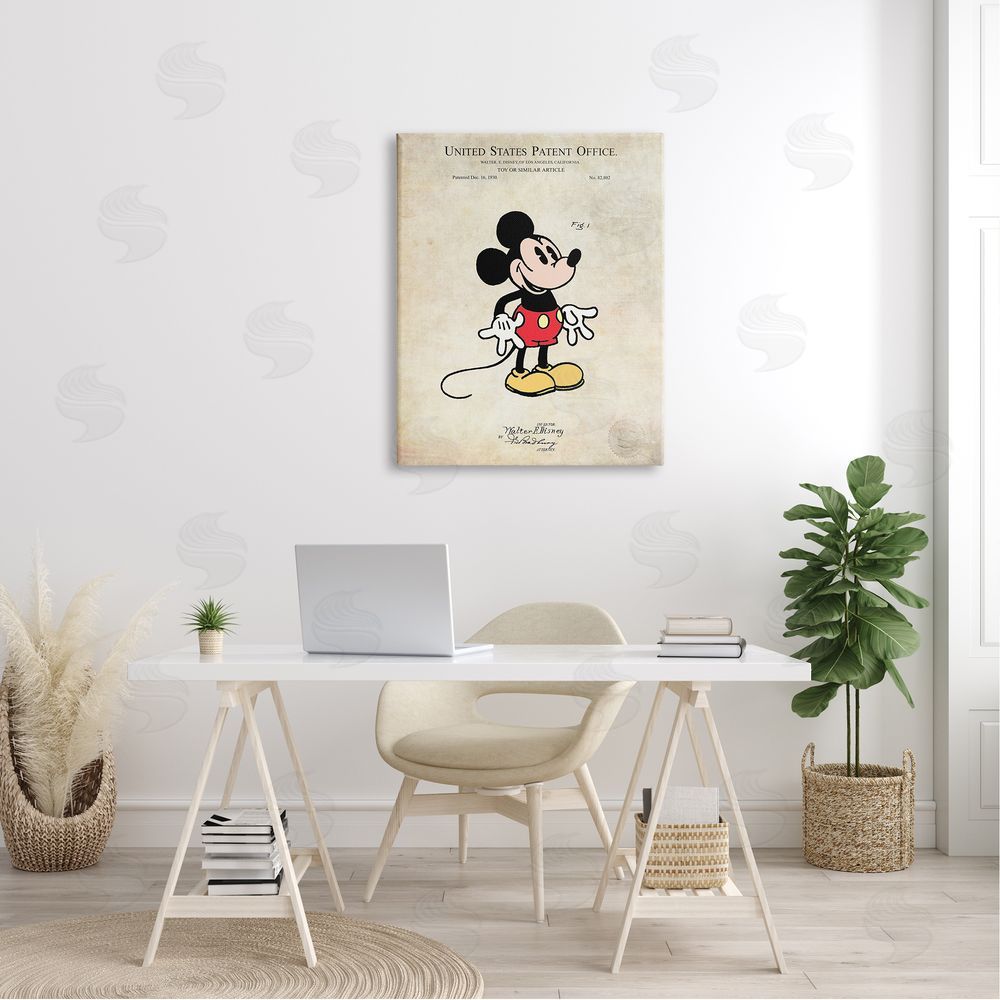 Karl Hronek Toy Character Diagram Patent Vintage  Canvas Wall Art Print in Room