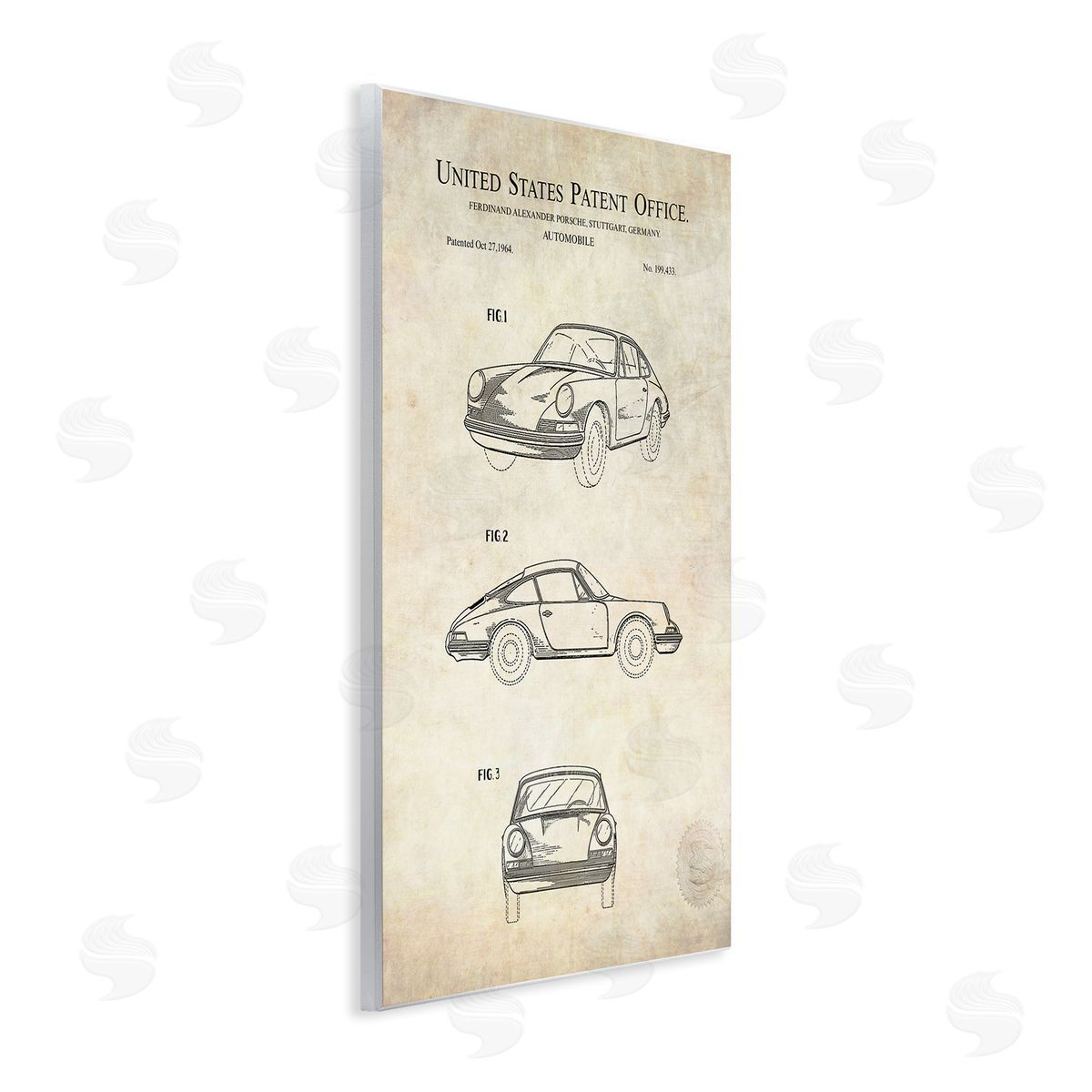 Karl Hronek Automobile Car Detailed Blueprint Diagram Patent Office Text Wall Plaque Art Print