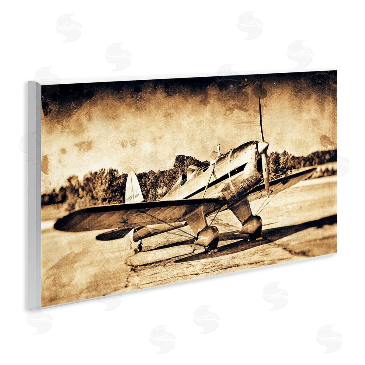 John Slemp Vintage Propeller Airplane Aircraft Sepia Photography