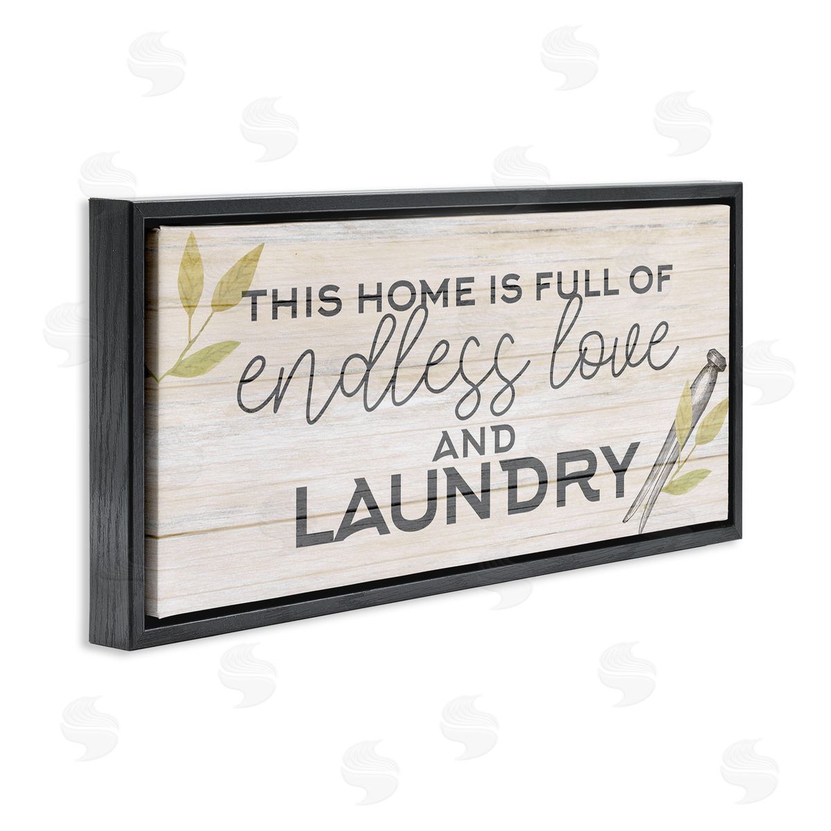 Kim Allen Rustic Home Laundry Clothespin Sign Botanical Motif
