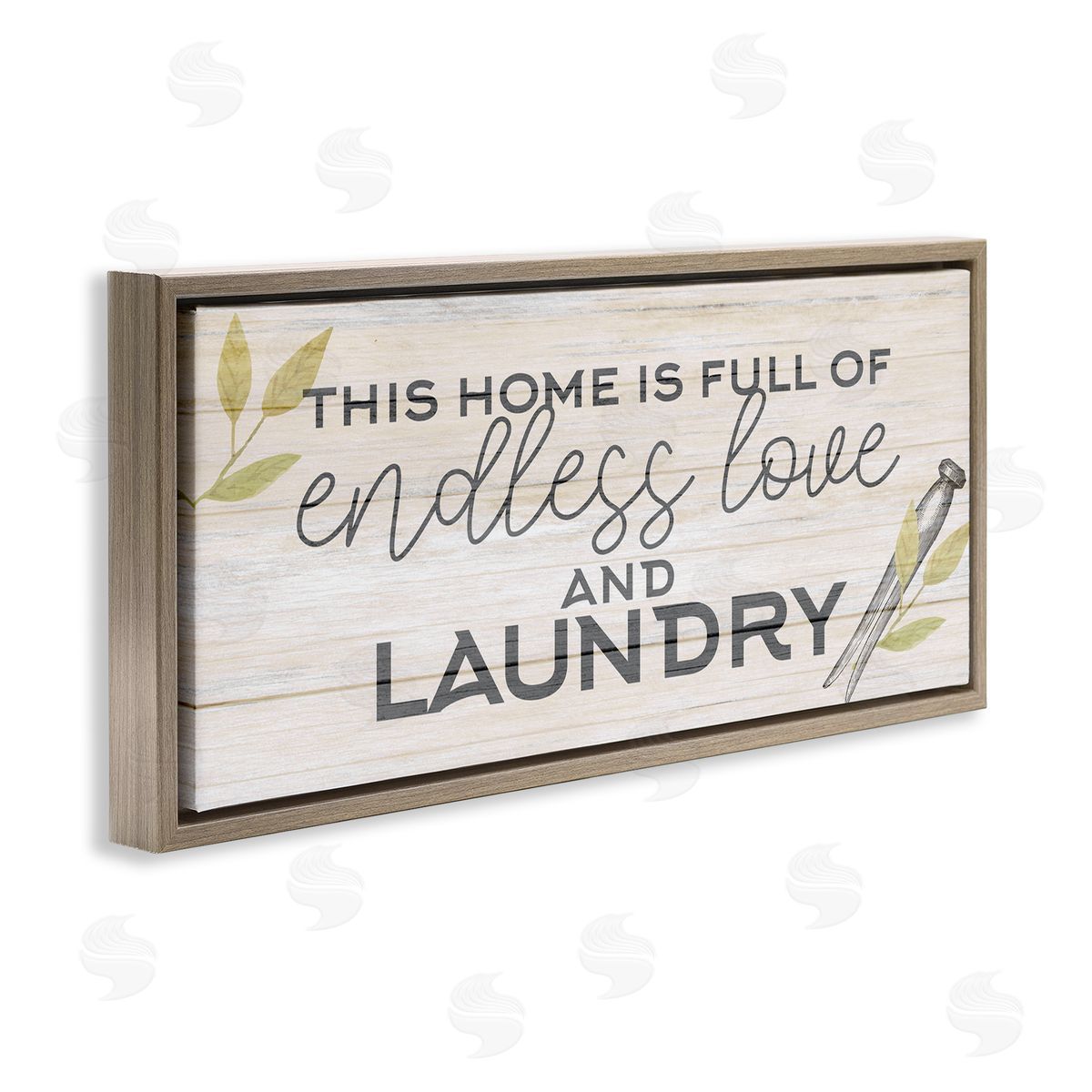 Kim Allen Rustic Home Laundry Clothespin Sign Botanical Motif