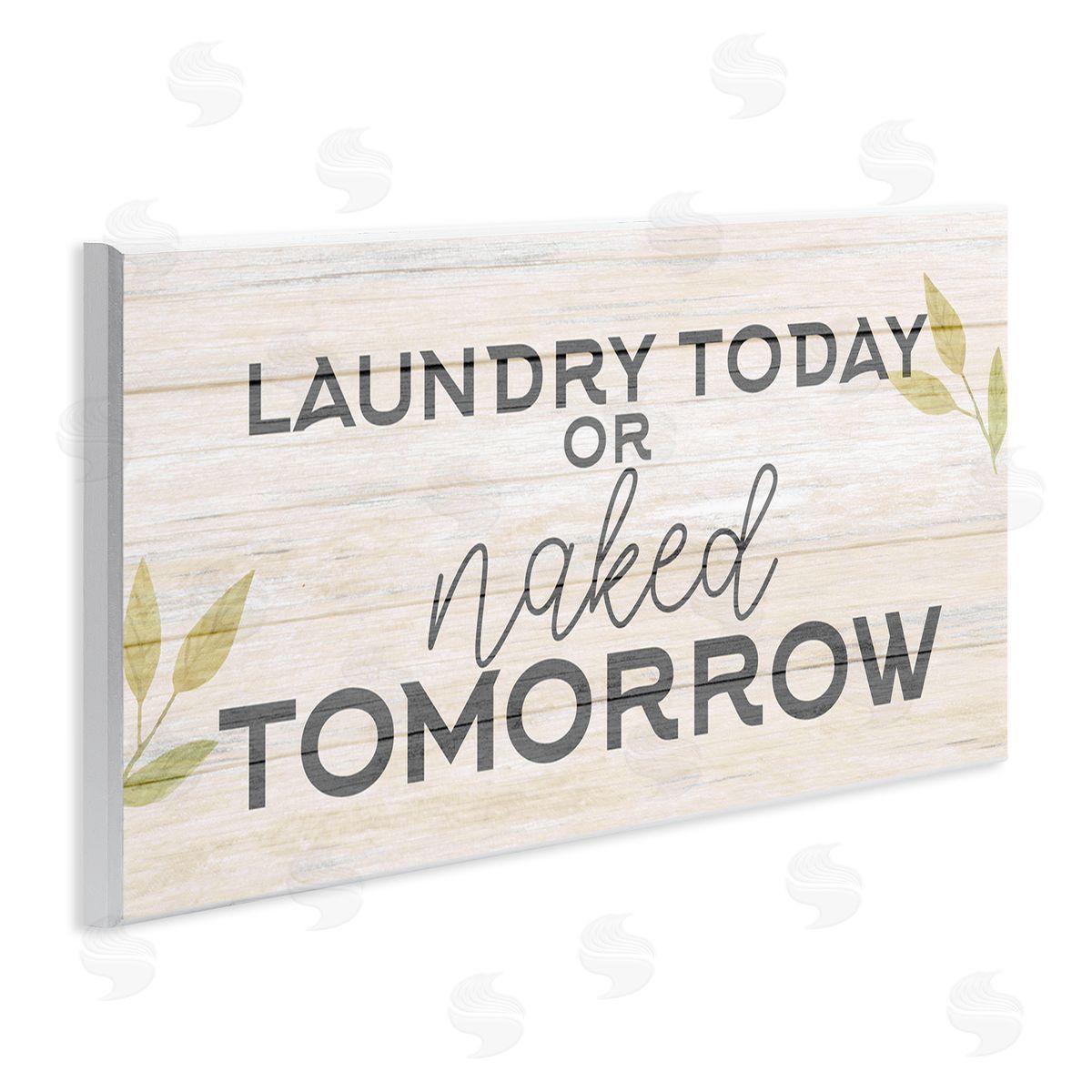 Kim Allen Botanical Laundry Sign Text Typography Funny Quote