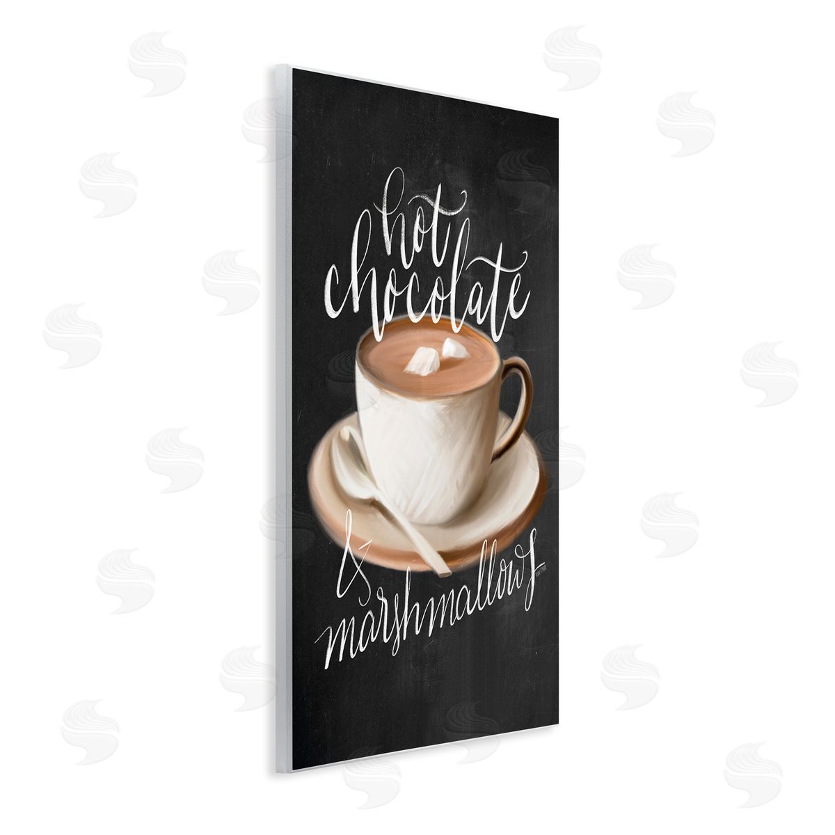 House Fenway Hot Chocolate Cozy Winter Beverage Calligraphy Cafe Sign  Wall Plaque Art Print