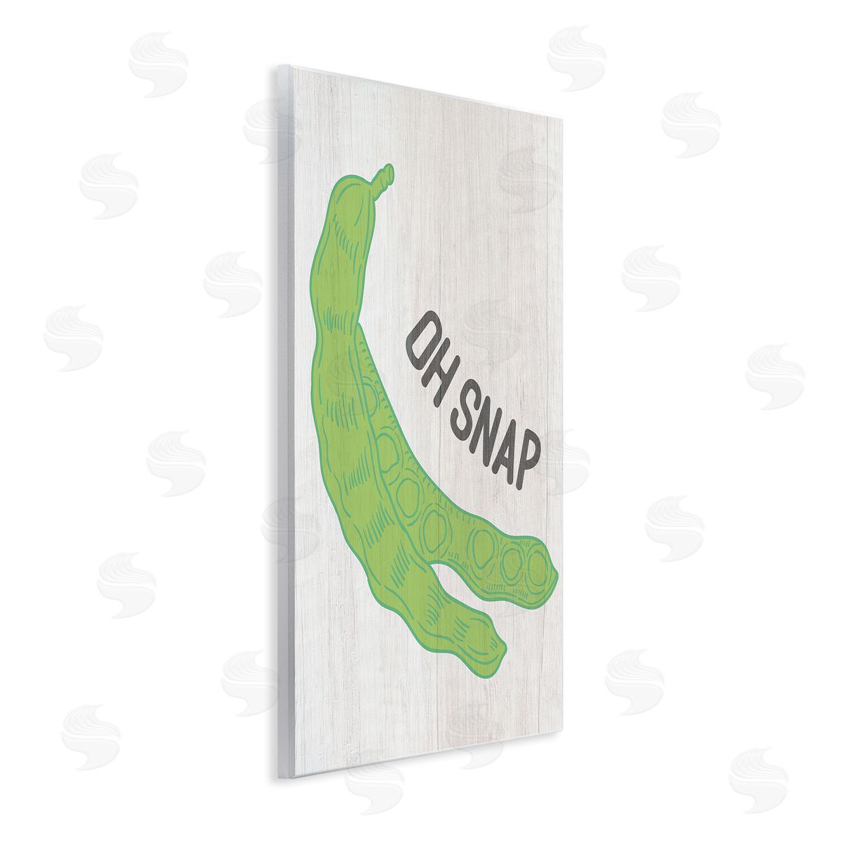 Stupell Studio Oh Snap Quirky Text Typography Peas Illustration  Wall Plaque Art Print