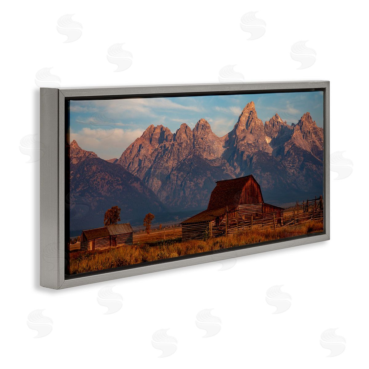 Daniel Sproul Quaint Red Barn Detailed Mountainous Farm Landscape