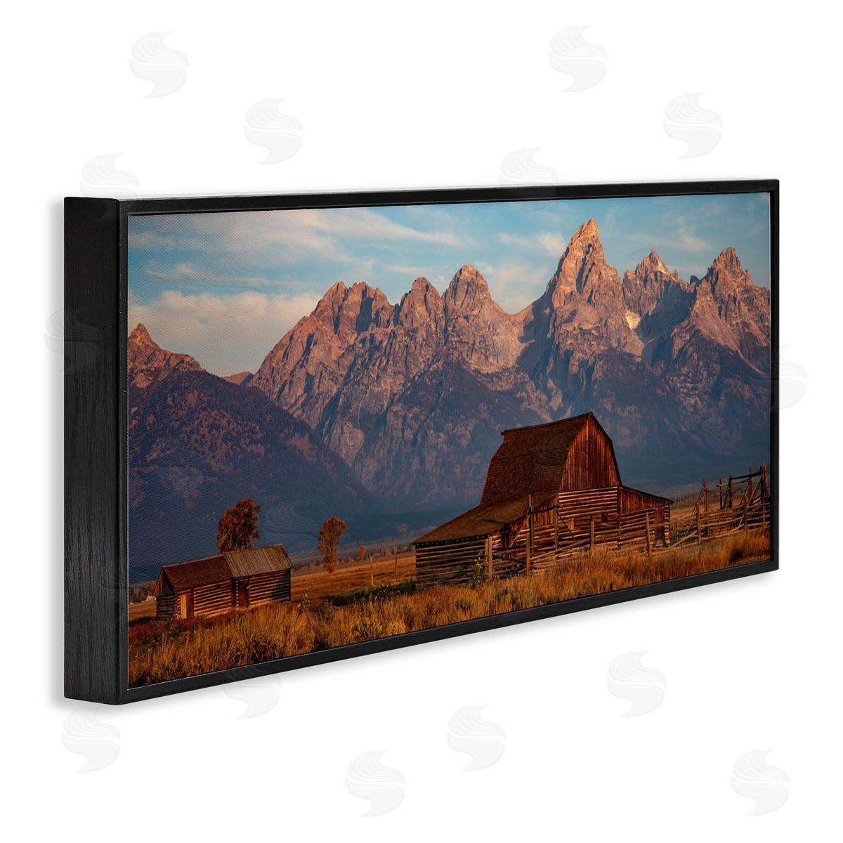 Daniel Sproul Quaint Red Barn Detailed Mountainous Farm Landscape