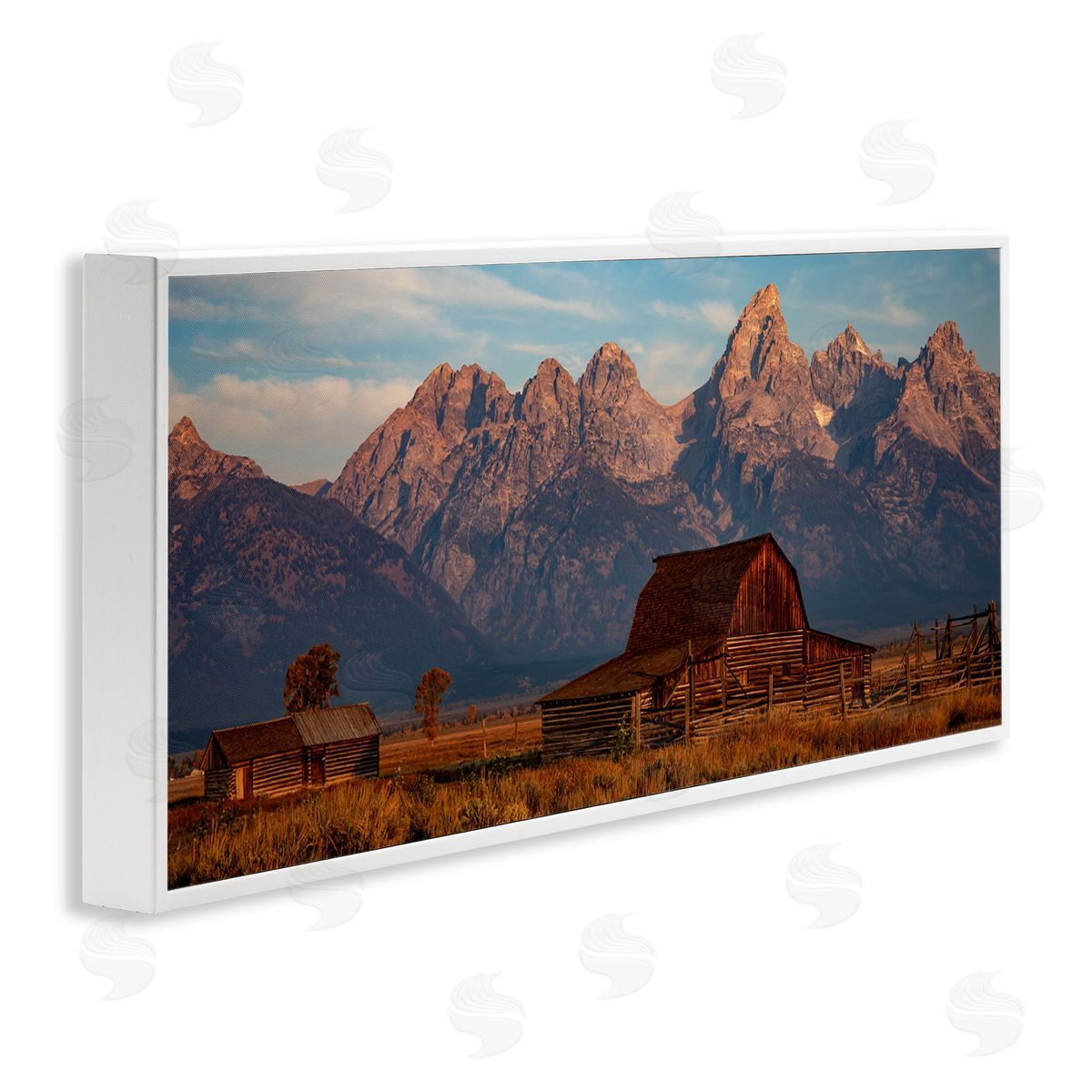 Daniel Sproul Quaint Red Barn Detailed Mountainous Farm Landscape