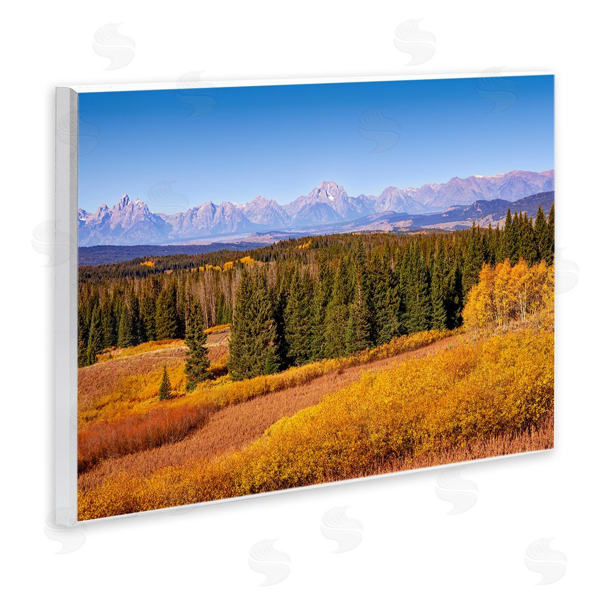 Daniel Sproul Distant Mountains Woodland Fields Country Trees Scenery  Wall Plaque Art Print