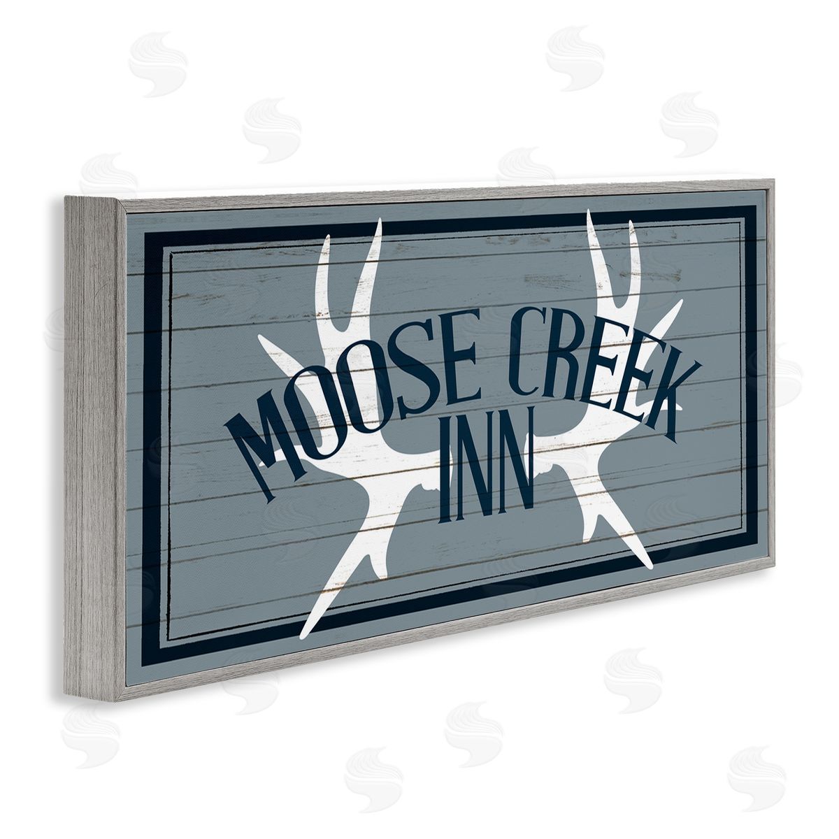 Kim Allen Blue Moose Creek Inn Sign Rustic Antlers Cabin Theme