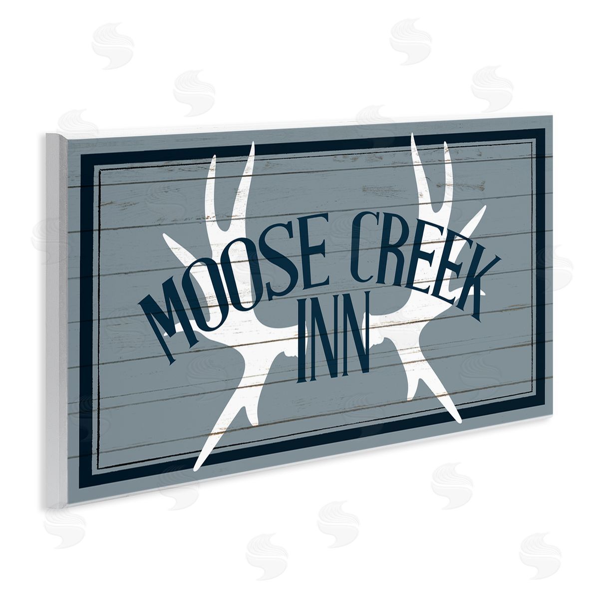 Kim Allen Blue Moose Creek Inn Sign Rustic Antlers Cabin Theme