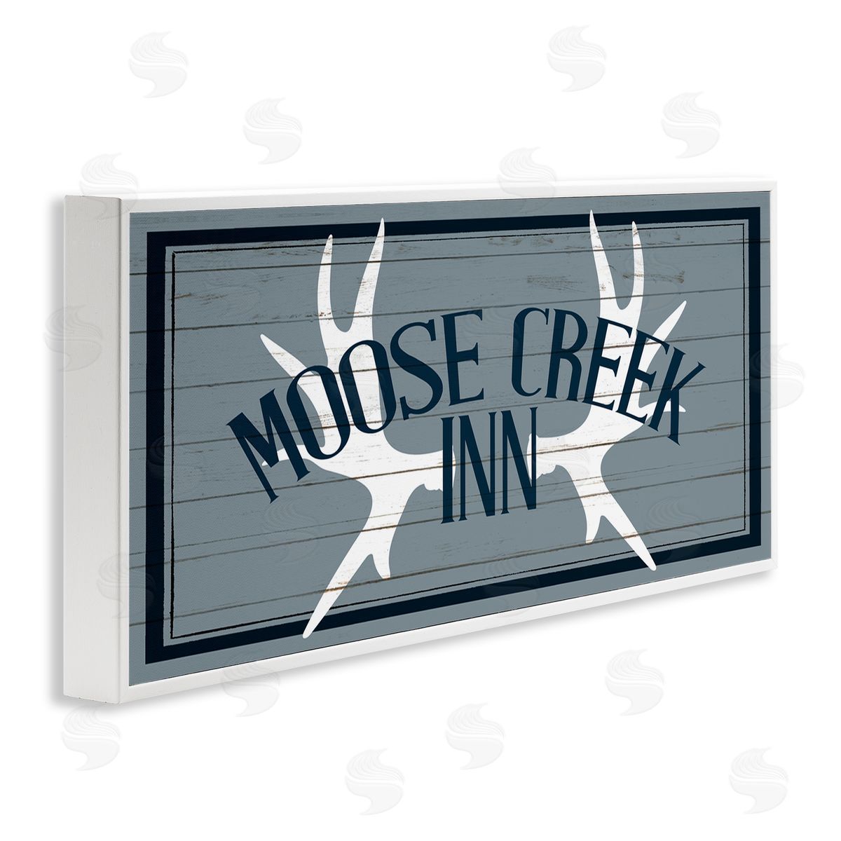 Kim Allen Blue Moose Creek Inn Sign Rustic Antlers Cabin Theme