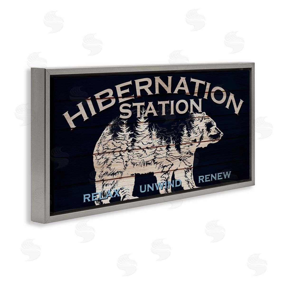 Kim Allen Hibernation Station Sign Wilderness Bear Trees Silhouette