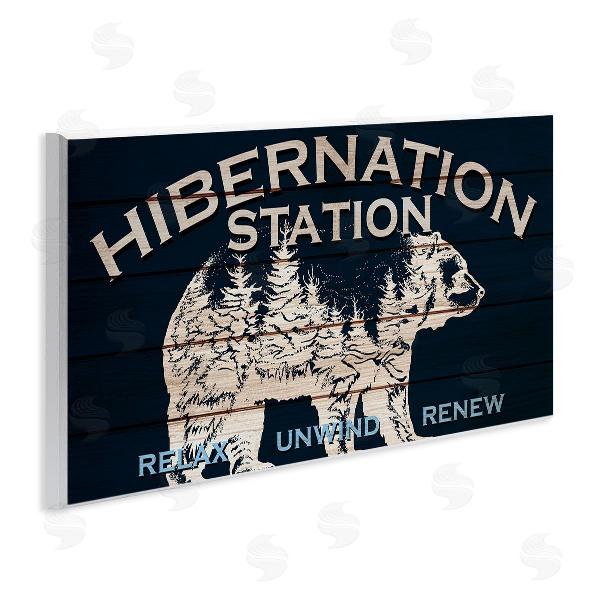 Kim Allen Hibernation Station Sign Wilderness Bear Trees Silhouette