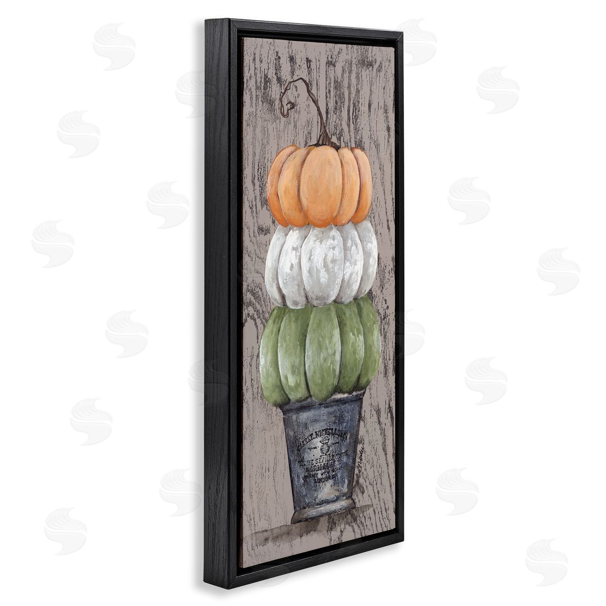 Julie Norkus Rustic Pumpkin Gourd Harvest Produce Grain Pattern