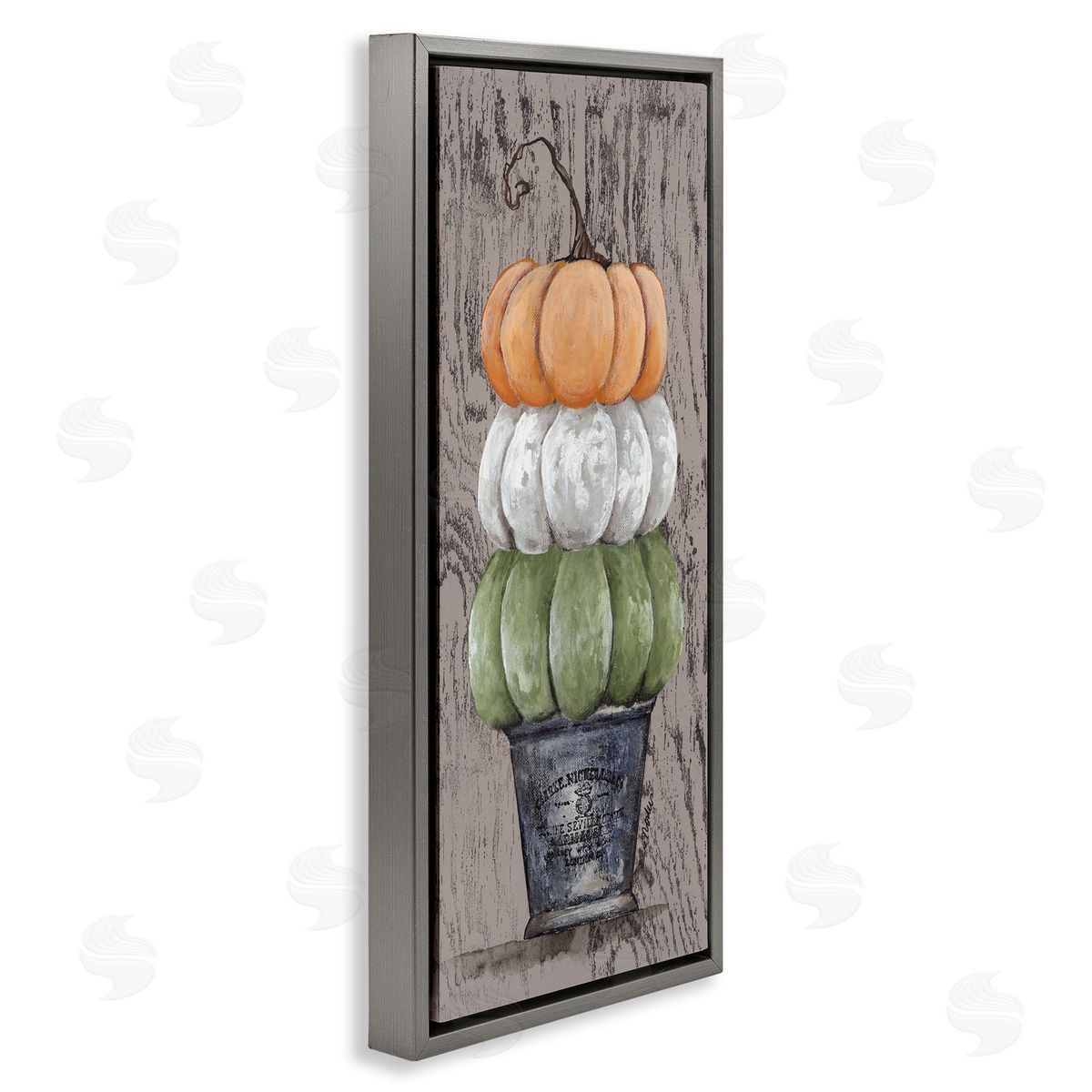 Julie Norkus Rustic Pumpkin Gourd Harvest Produce Grain Pattern