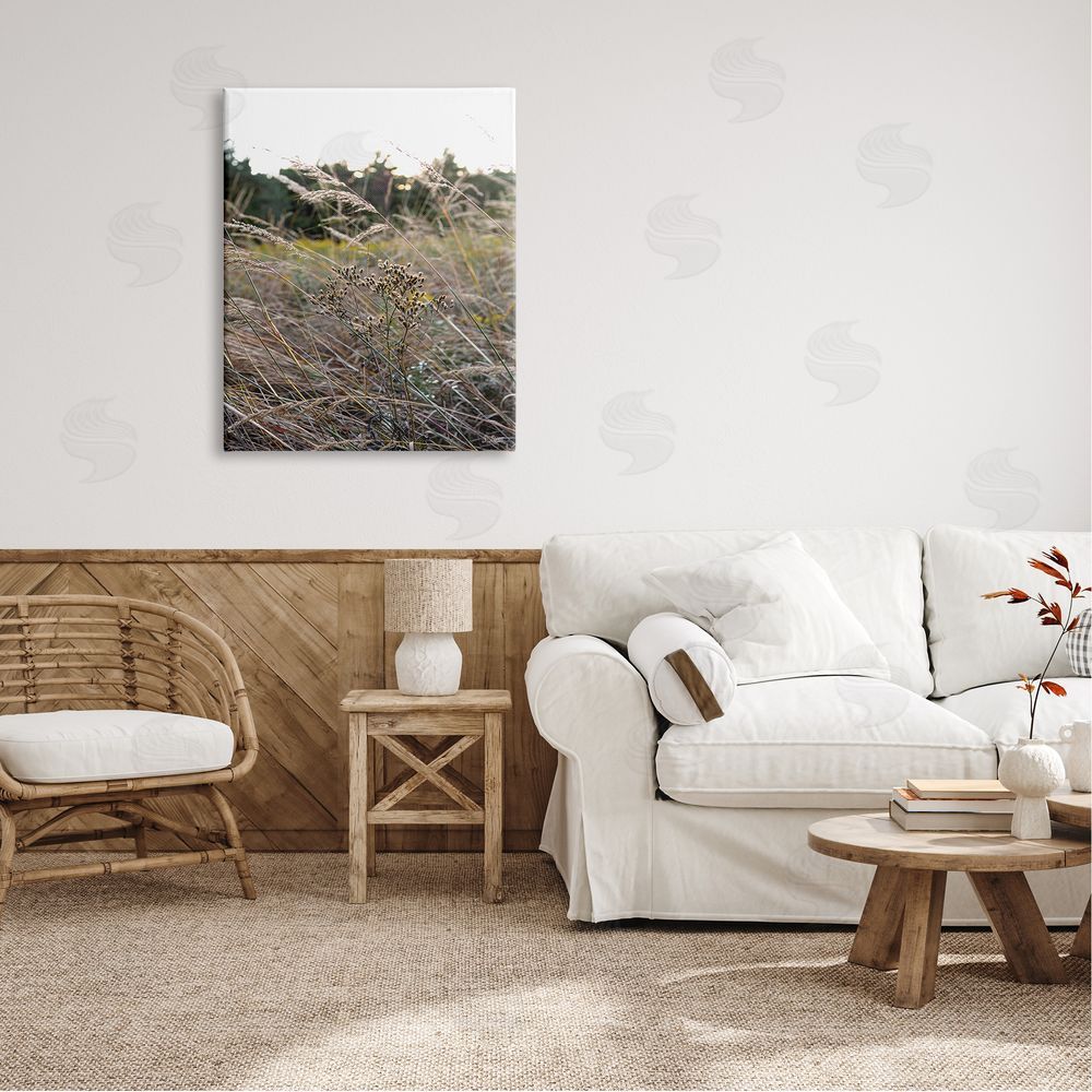 Donnie Quillen Countryside Meadow Blooming Reeds Tall Grass Buds  Canvas Wall Art Print in Room