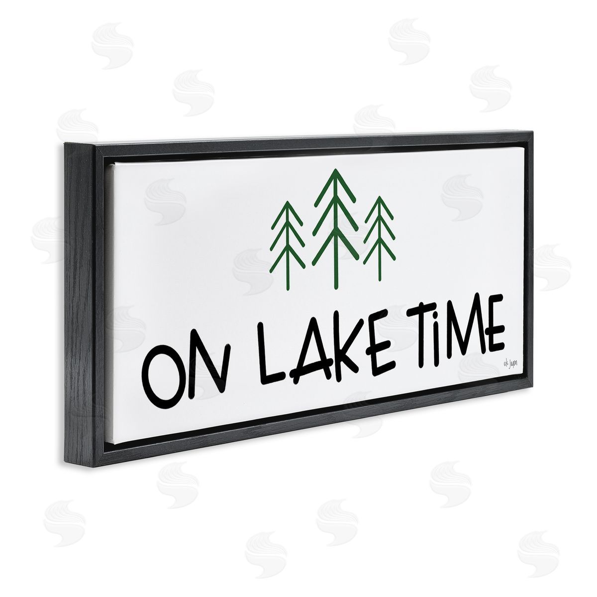 Jaxn Blvd. On Lake Time Phrase Typography Pine Tree Doodle