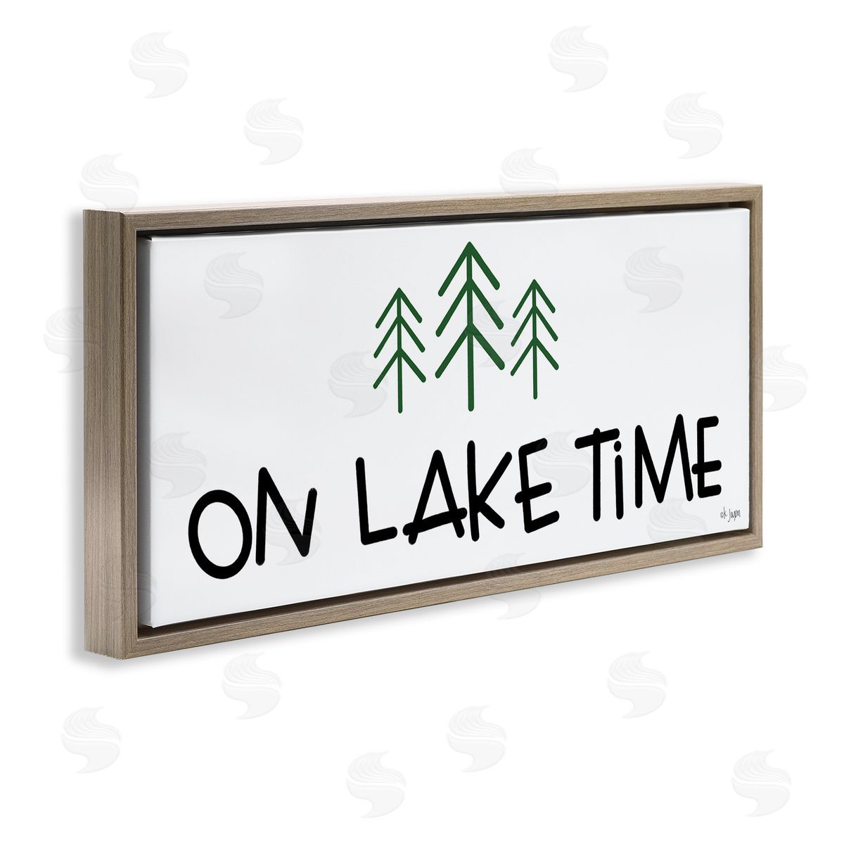 Jaxn Blvd. On Lake Time Phrase Typography Pine Tree Doodle