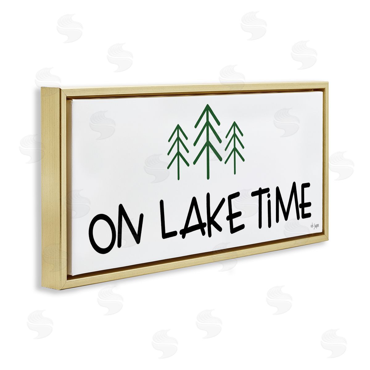 Jaxn Blvd. On Lake Time Phrase Typography Pine Tree Doodle