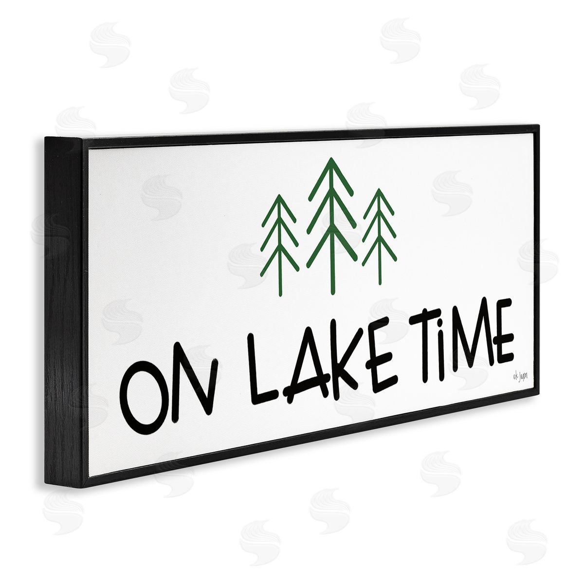 Jaxn Blvd. On Lake Time Phrase Typography Pine Tree Doodle