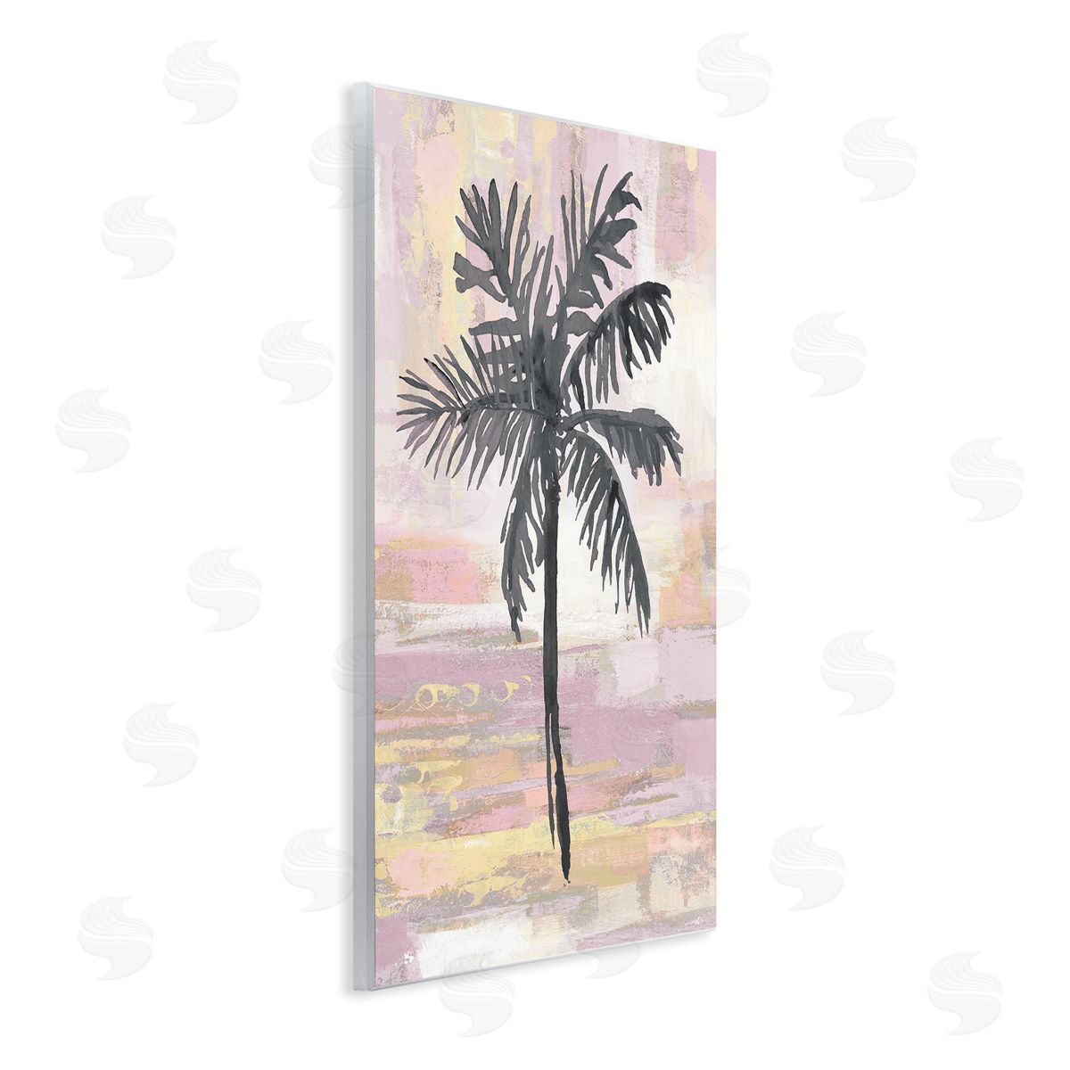 Kristen Drew Pastel Pink Palm Tree Tropical Abstract  Wall Plaque Art Print