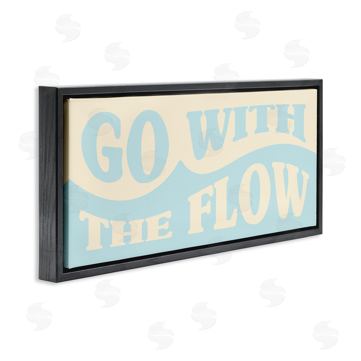 Stupell Studio Go With The Flow Vintage Water Wave Typography