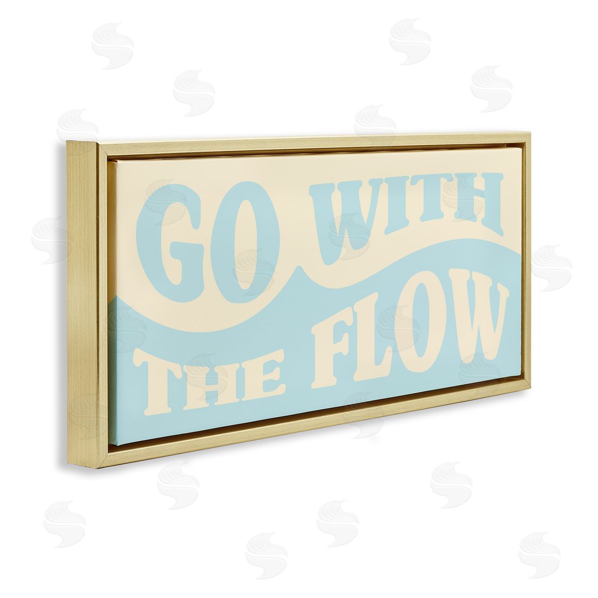 Stupell Studio Go With The Flow Vintage Water Wave Typography