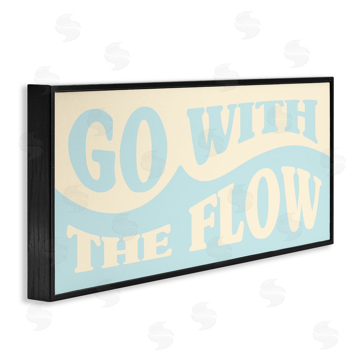 Stupell Studio Go With The Flow Vintage Water Wave Typography