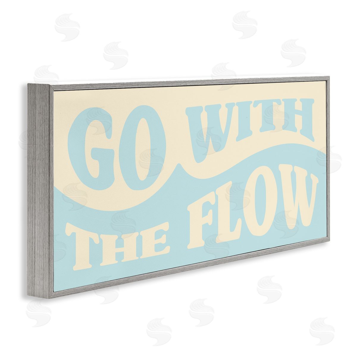Stupell Studio Go With The Flow Vintage Water Wave Typography