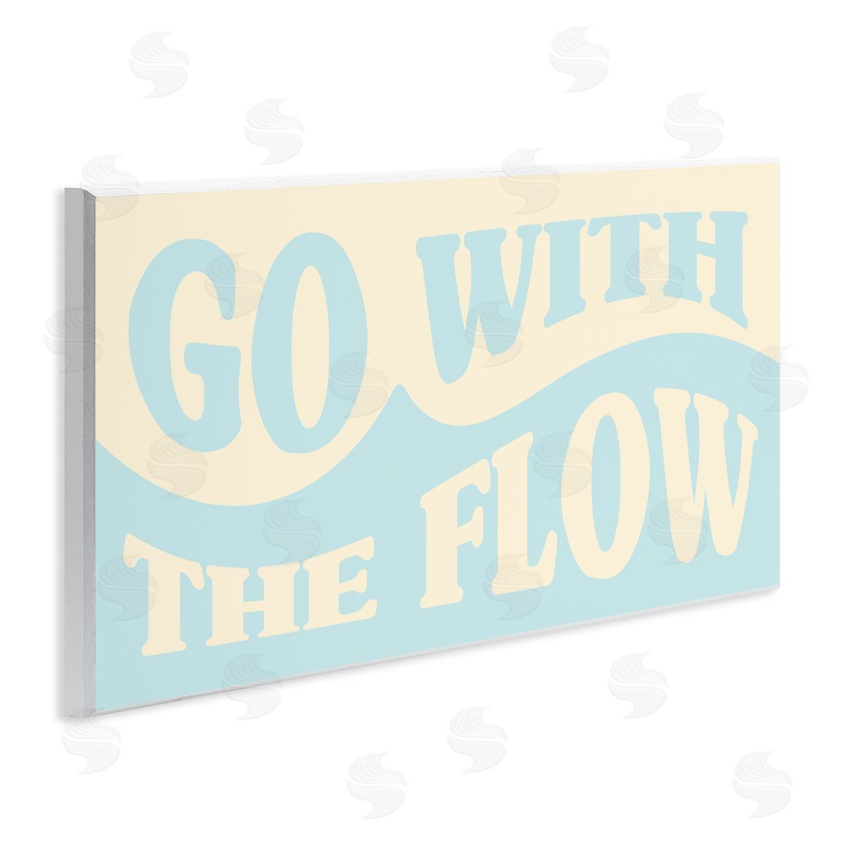 Stupell Studio Go With The Flow Vintage Water Wave Typography