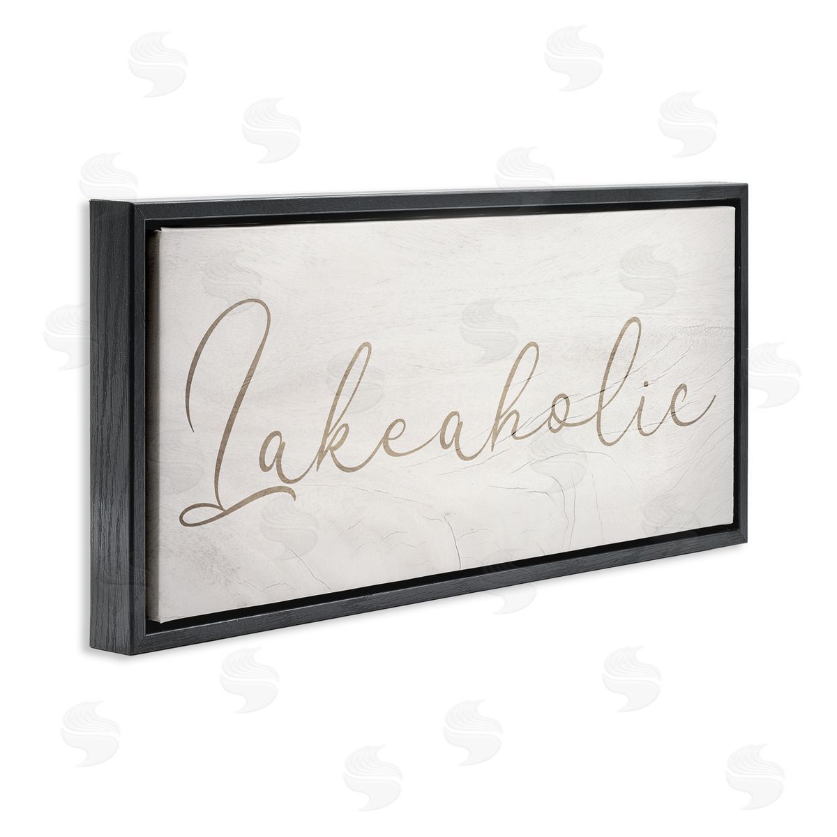 Stupell Studio Lakeaholic Shabby Chic Calligraphy Text Rustic Background