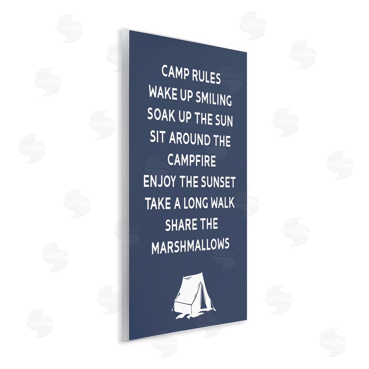 Stupell Studio Camp Rules Text Sign Enjoy Camping Tent  Wall Plaque Art Print