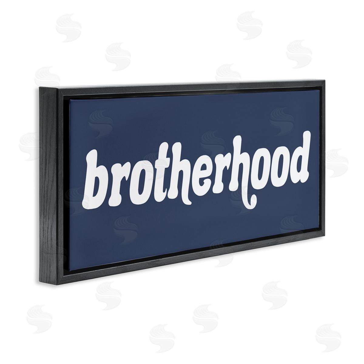 Stupell Studio Brotherhood Typography Text Blue Text Sign White Accent