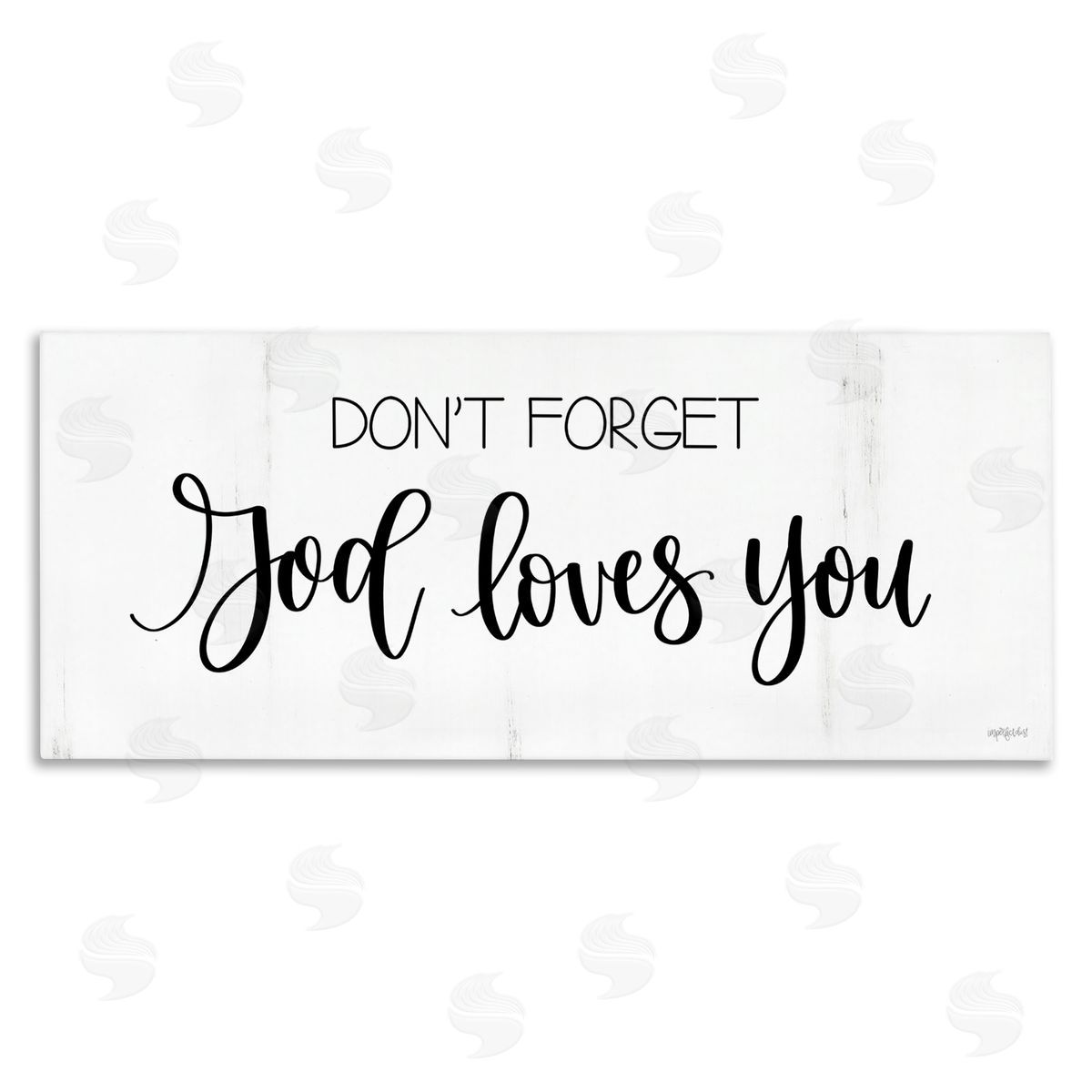 Imperfect Dust God Loves You Spiritual Calligraphy Script Phrase