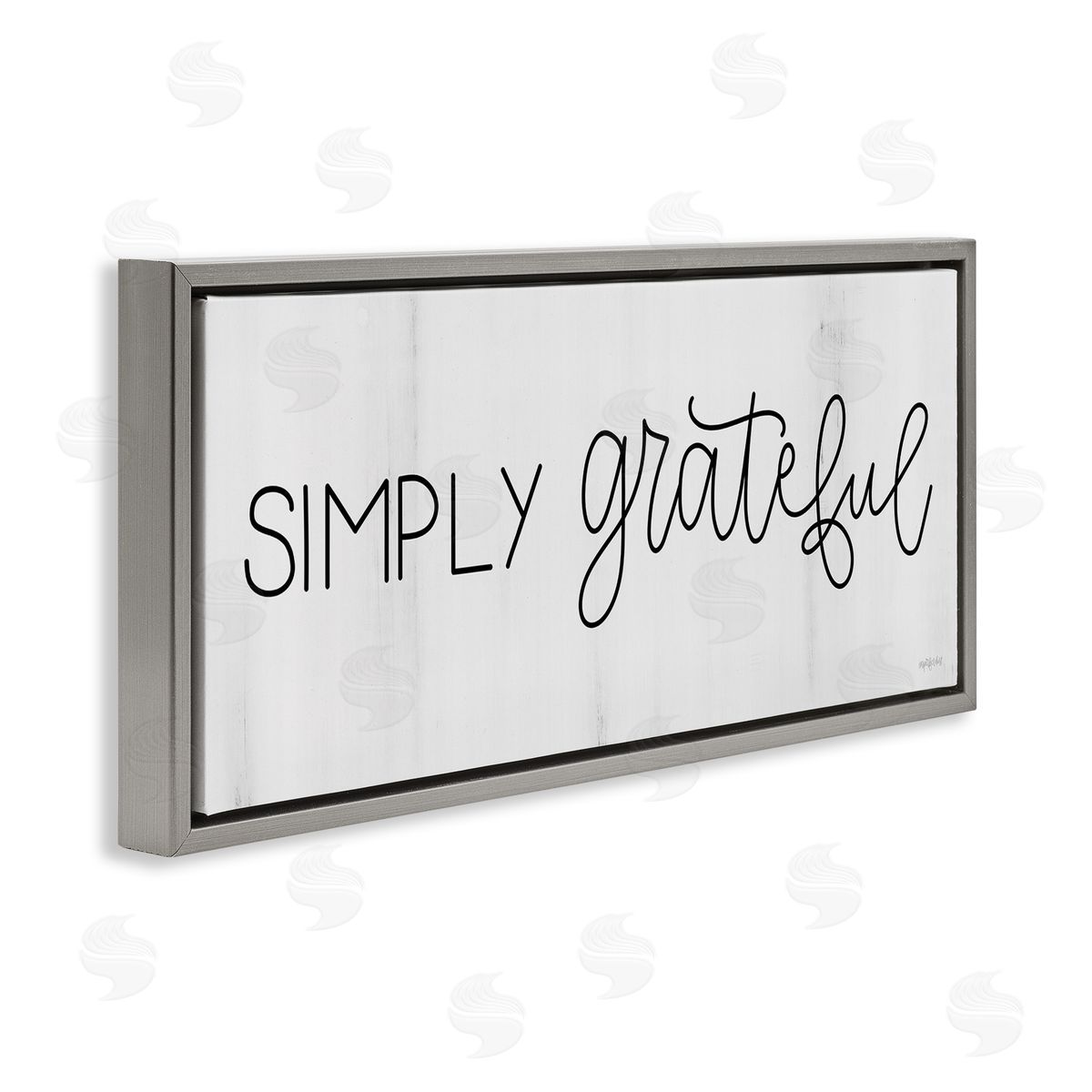 Imperfect Dust Simply Grateful Motivational Cursive Typography Phrase