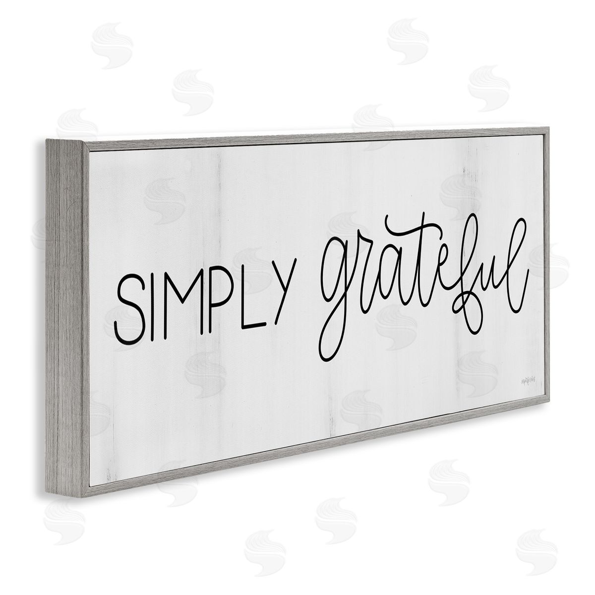 Imperfect Dust Simply Grateful Motivational Cursive Typography Phrase