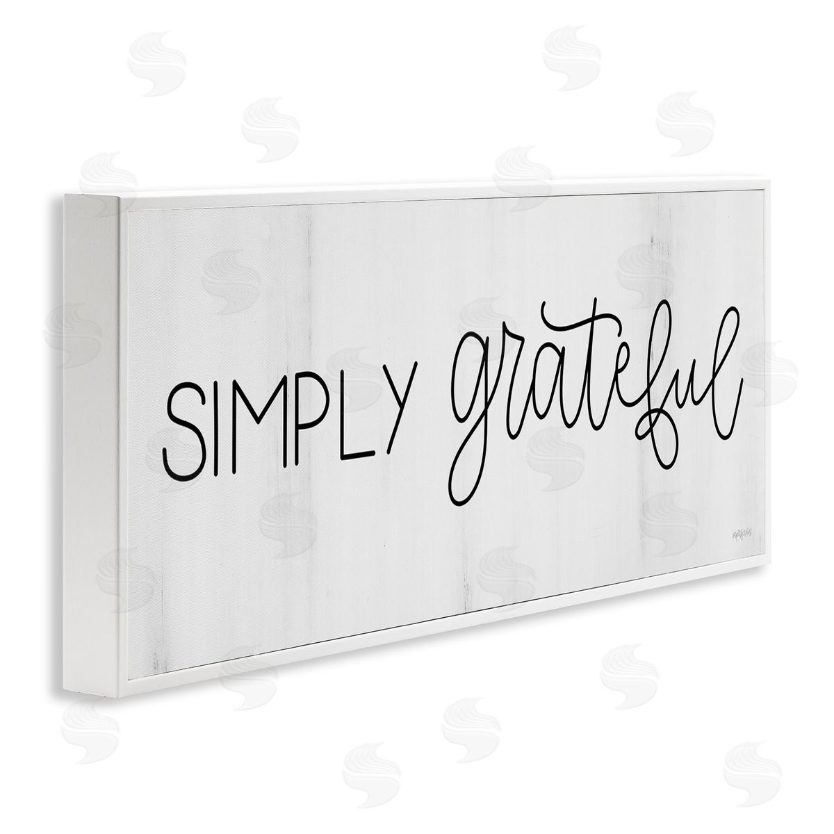 Imperfect Dust Simply Grateful Motivational Cursive Typography Phrase