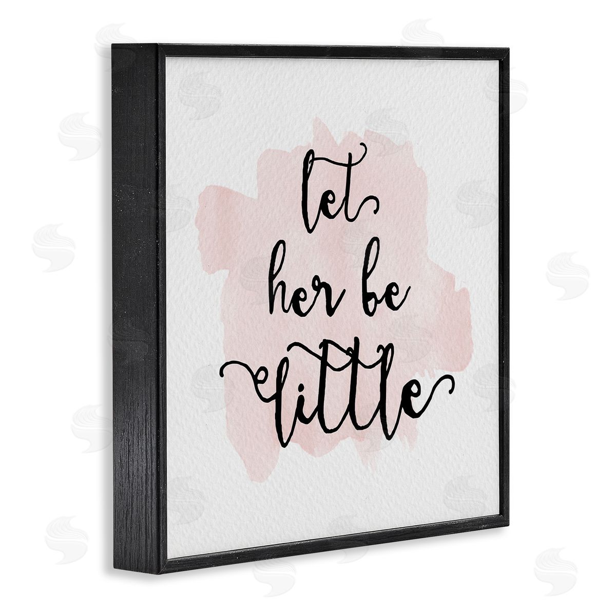 Amy Brinkman Let Her Be Little Nursery Baby Calligraphy Black Framed Glicee Wall Art Print