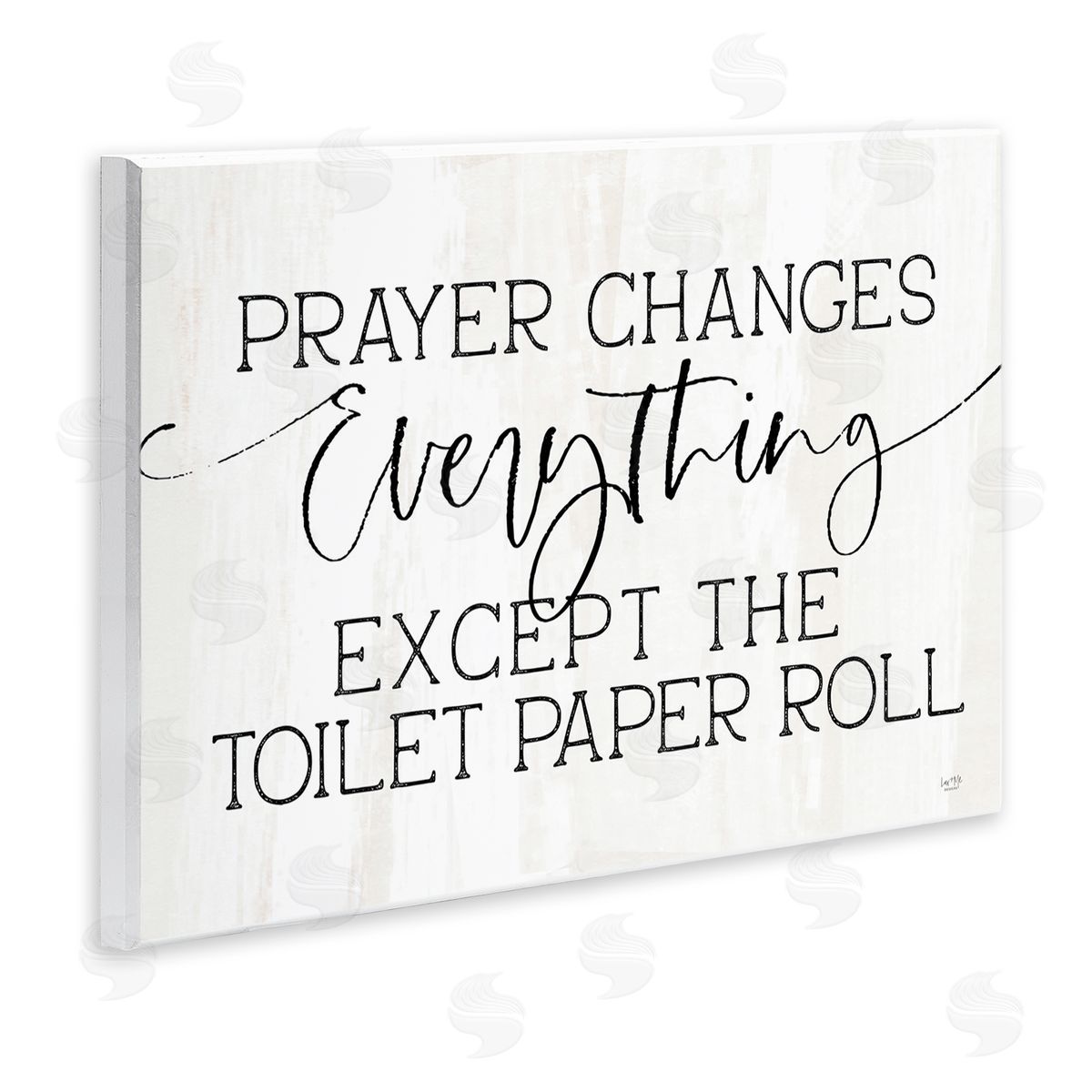 Lux + Mes Prayer Changes Everything Funny Religious Bathroom Quote Wall Plaque Art Print
