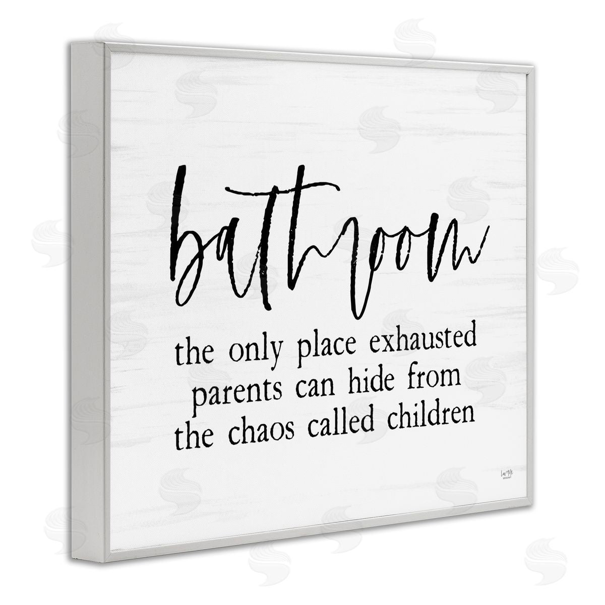 Lux + Mes Humorous Bathroom Family Quote Parents & Children  White Framed Giclee Wall Art Print