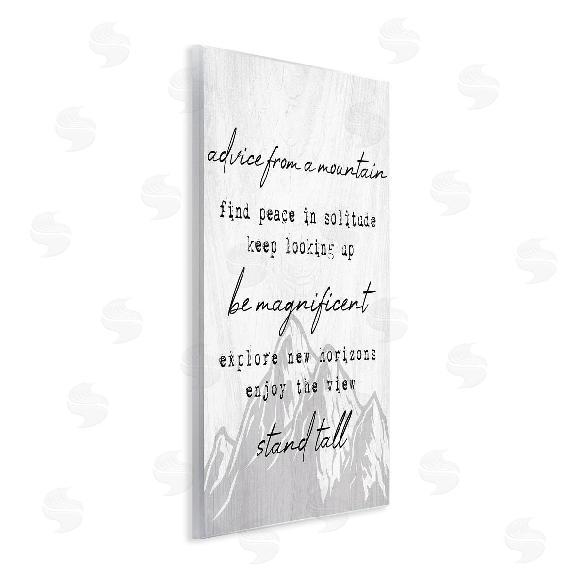 Stupell Studio Advice From Mountains Rustic Motivational Adventure Quote  Wall Plaque Art Print