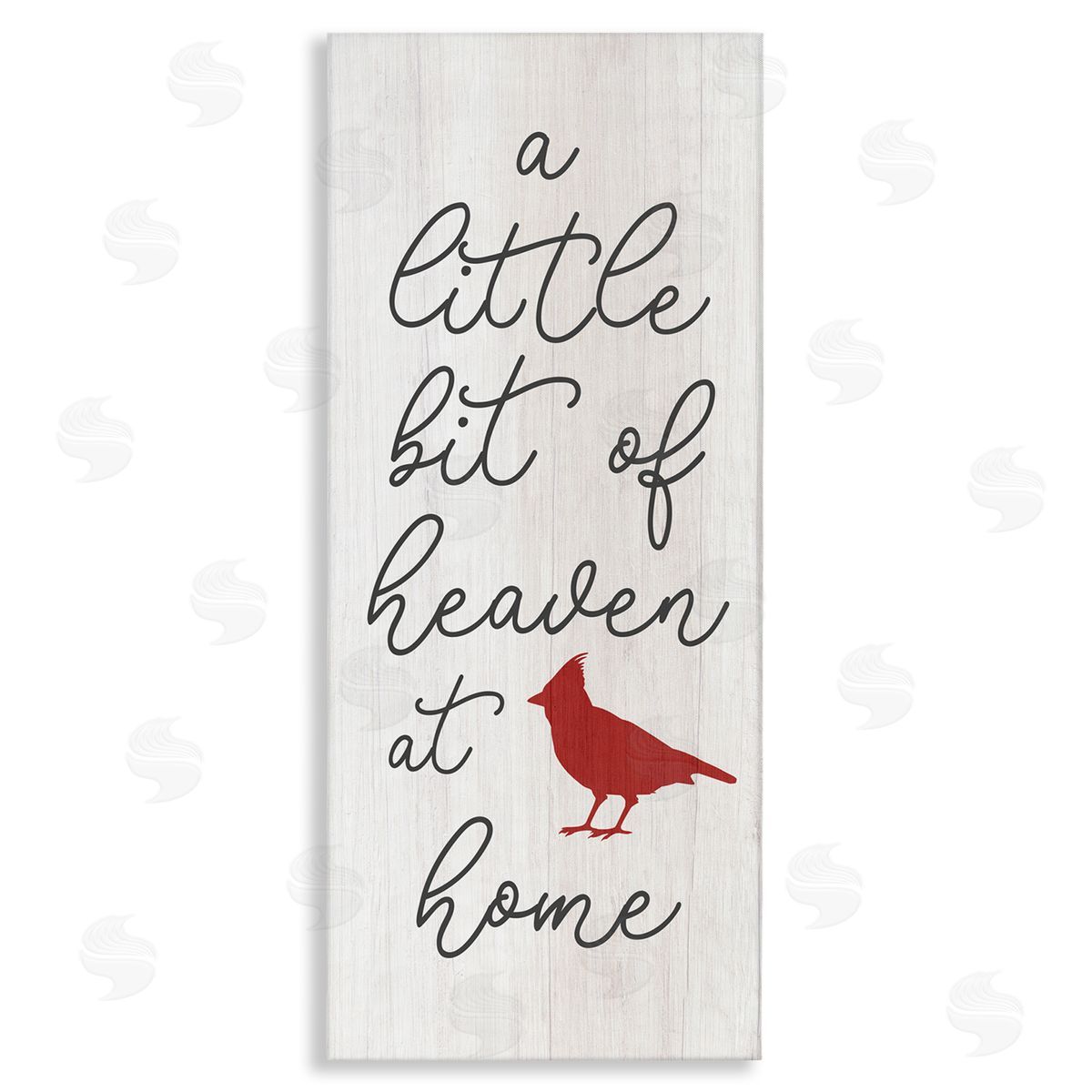 Stupell Studio Little Bit Of Heaven Calligraphy Red Cardinal Motif