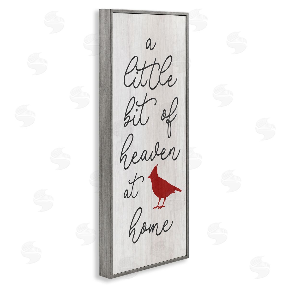Stupell Studio Little Bit Of Heaven Calligraphy Red Cardinal Motif