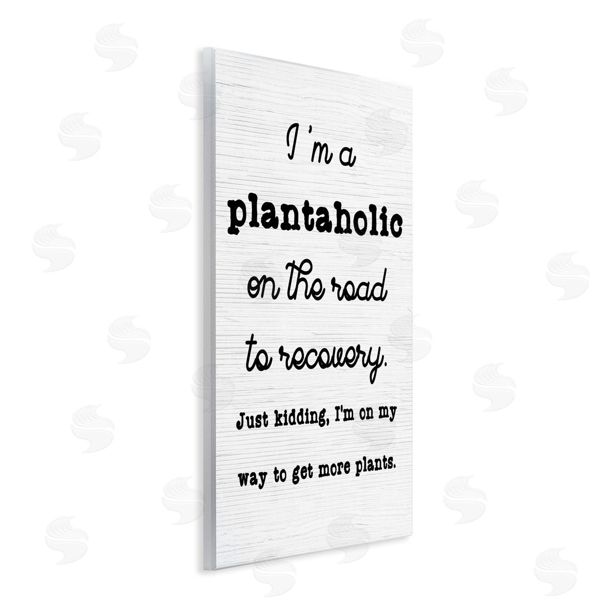 Stupell Studio Witty Plantaholic Sign Fun Plant Parent Typography Wall Plaque Art Print